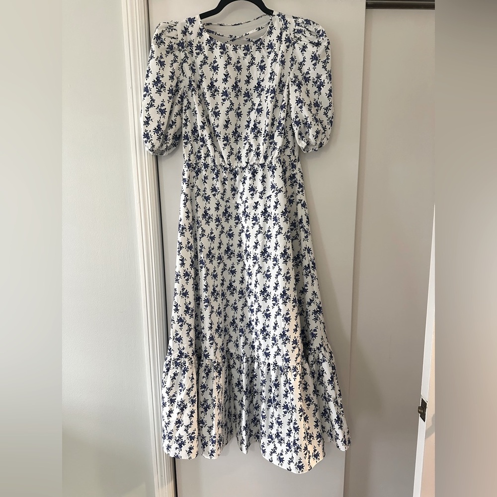 Sister Jane Midi blue floral dress